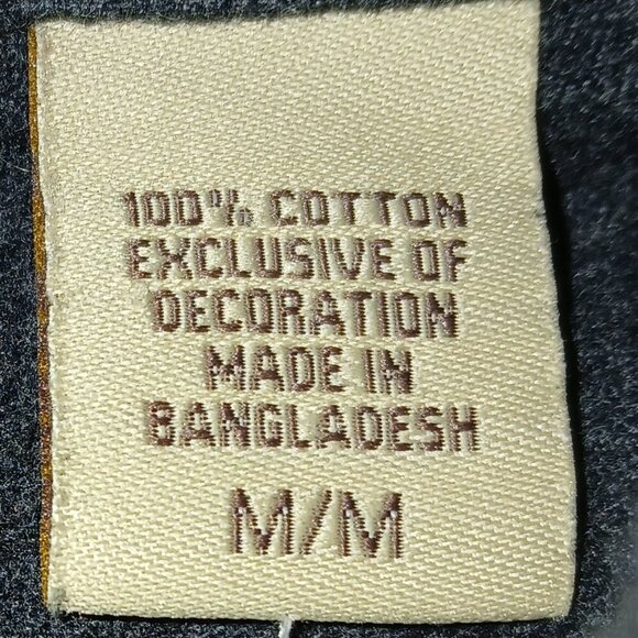 MENS TIMBERLAND BRUSHED COTTON LONG SLEEVE GRAY BUTTON DOWN, SIZE MEDIUM - Picture 4 of 6